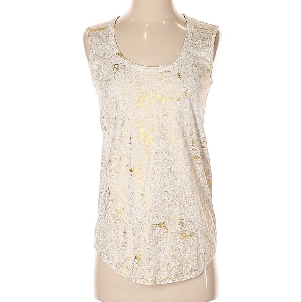 โค๏ธโ Ralph Lauren Black Label Y2K Gold Metallic Cotton Tank Top XS Designer